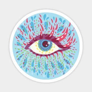 Weird Psychedelic Eye Magnet